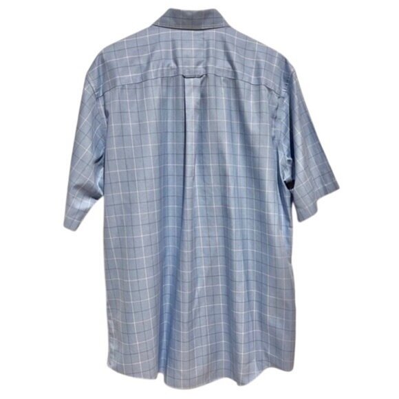 Cabela's Outdoor Plaid Short Sleeve Button-Up Shirt 100% Cotton Size Large Tall - Picture 2 of 6
